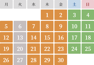6月カレンダー
